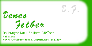 denes felber business card